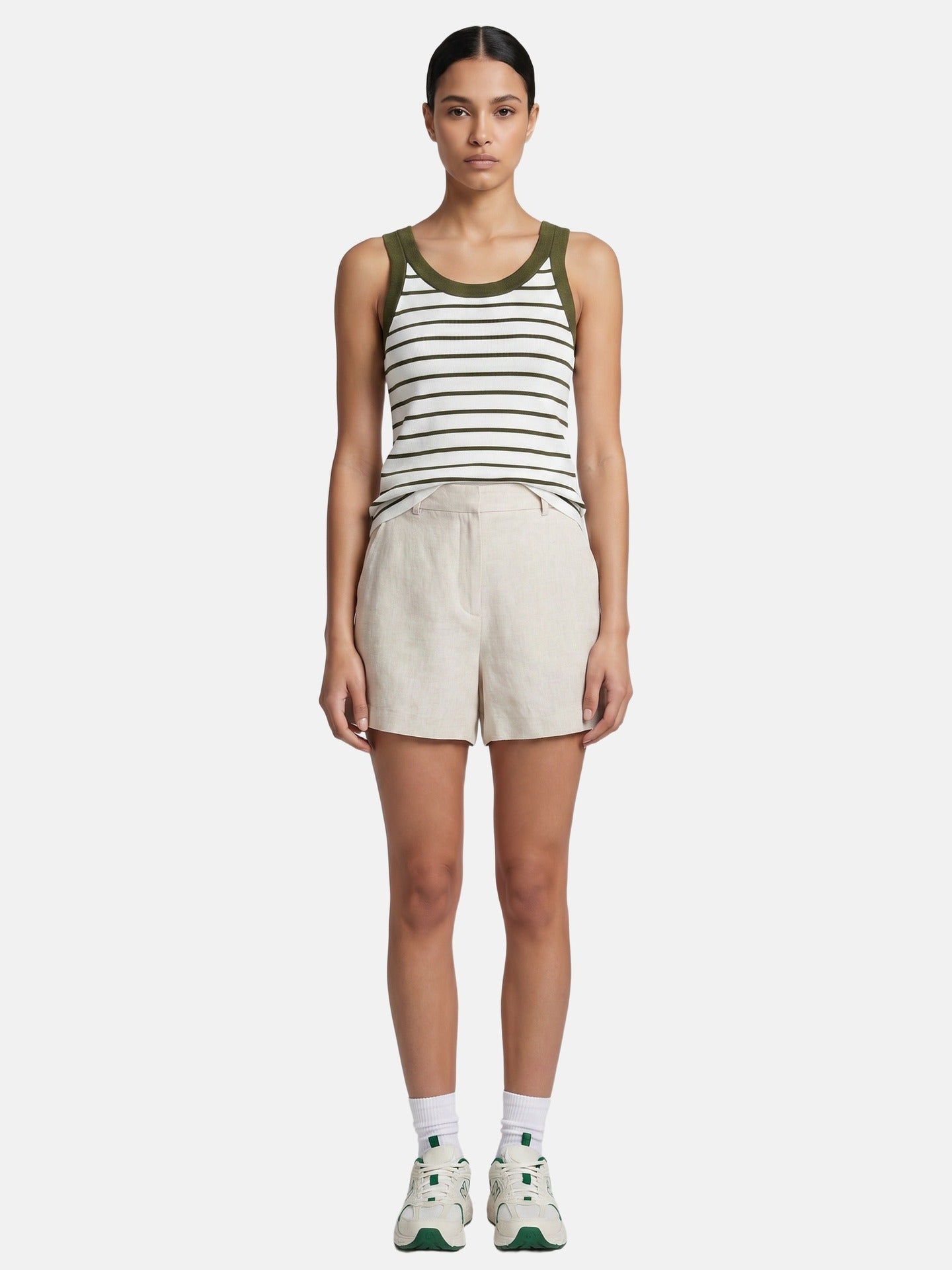 Blusa in 70% Viscosa 30% Nylon Verde Militare