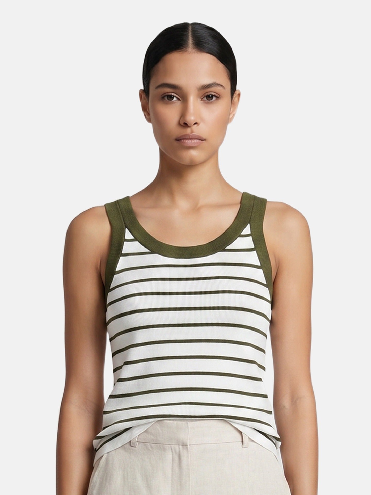 Blusa in 70% Viscosa 30% Nylon Verde Militare