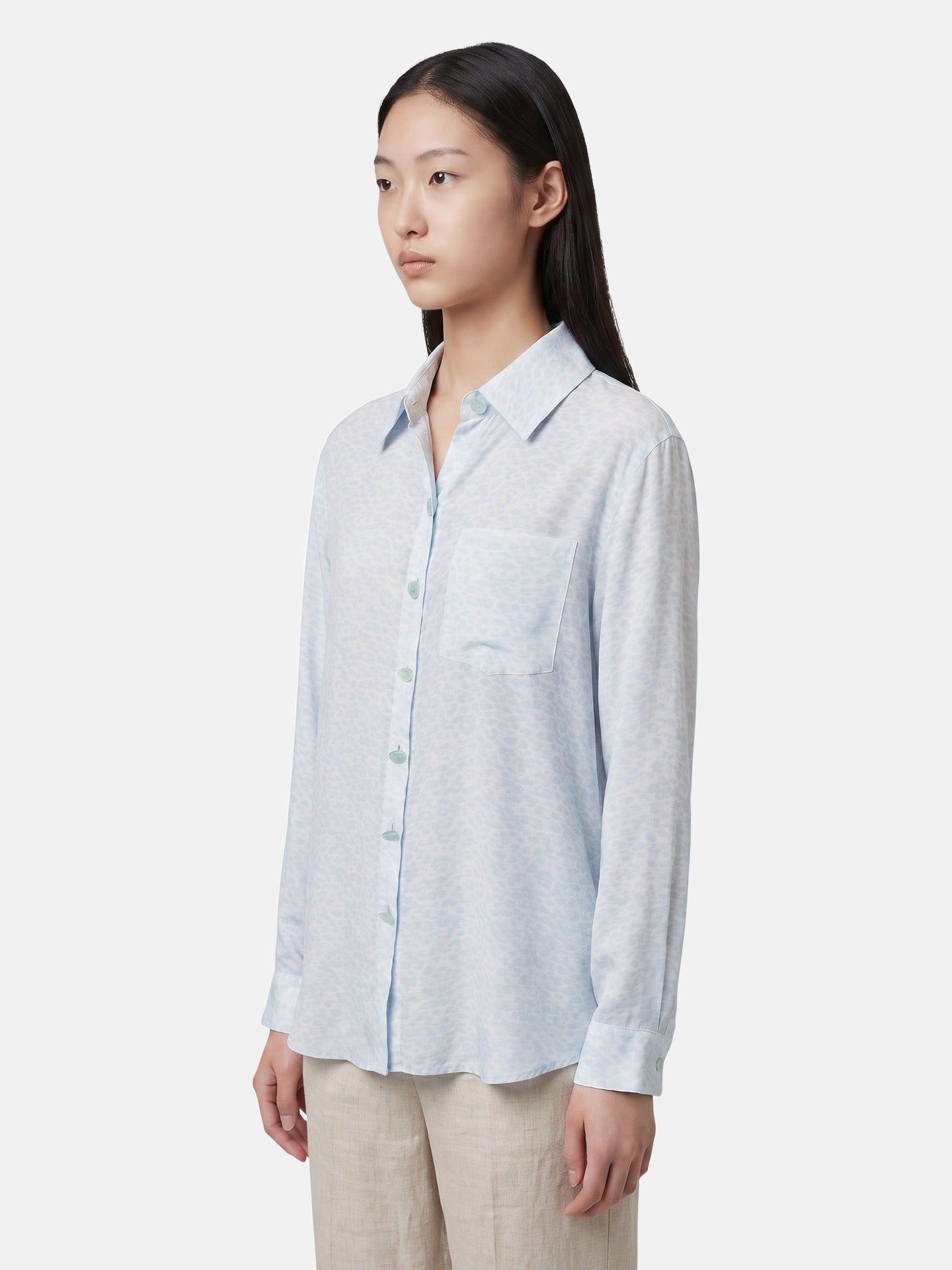 Blusa in 75% Viscosa 25% Poliester Blu