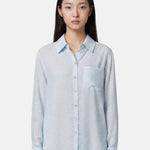 Blusa in 75% Viscosa 25% Poliester Blu