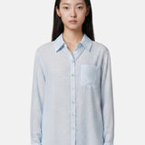 Blusa in 75% Viscosa 25% Poliester Blu