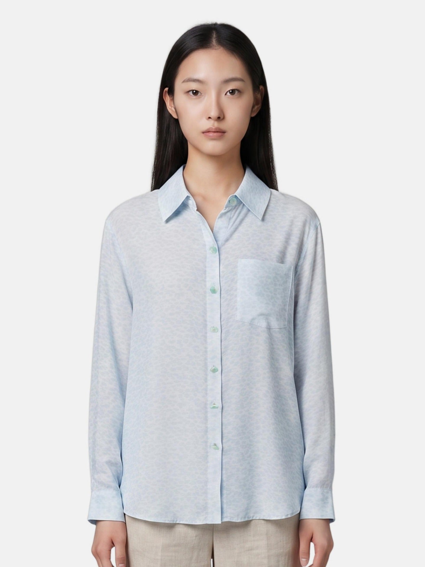 Blusa in 75% Viscosa 25% Poliester Blu