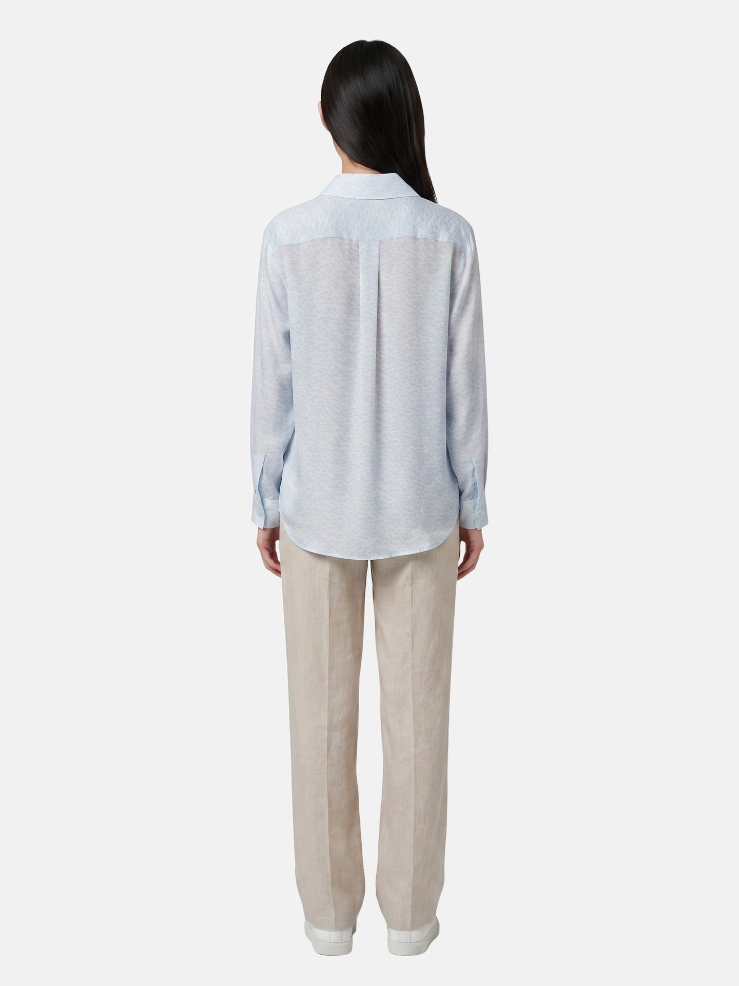 Blusa in 75% Viscosa 25% Poliester Blu
