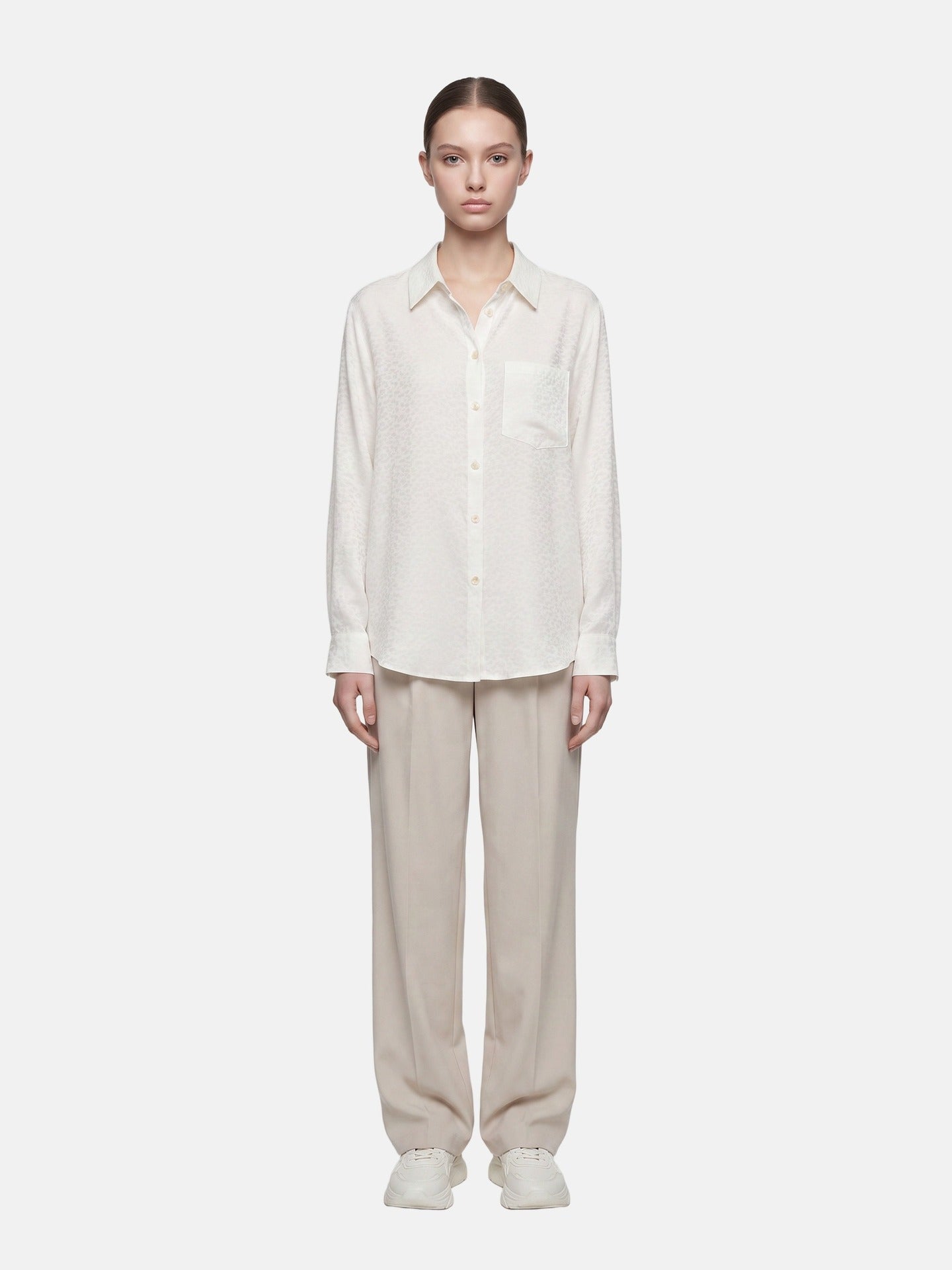 Blusa in 75% Viscosa 25% Poliester Panna