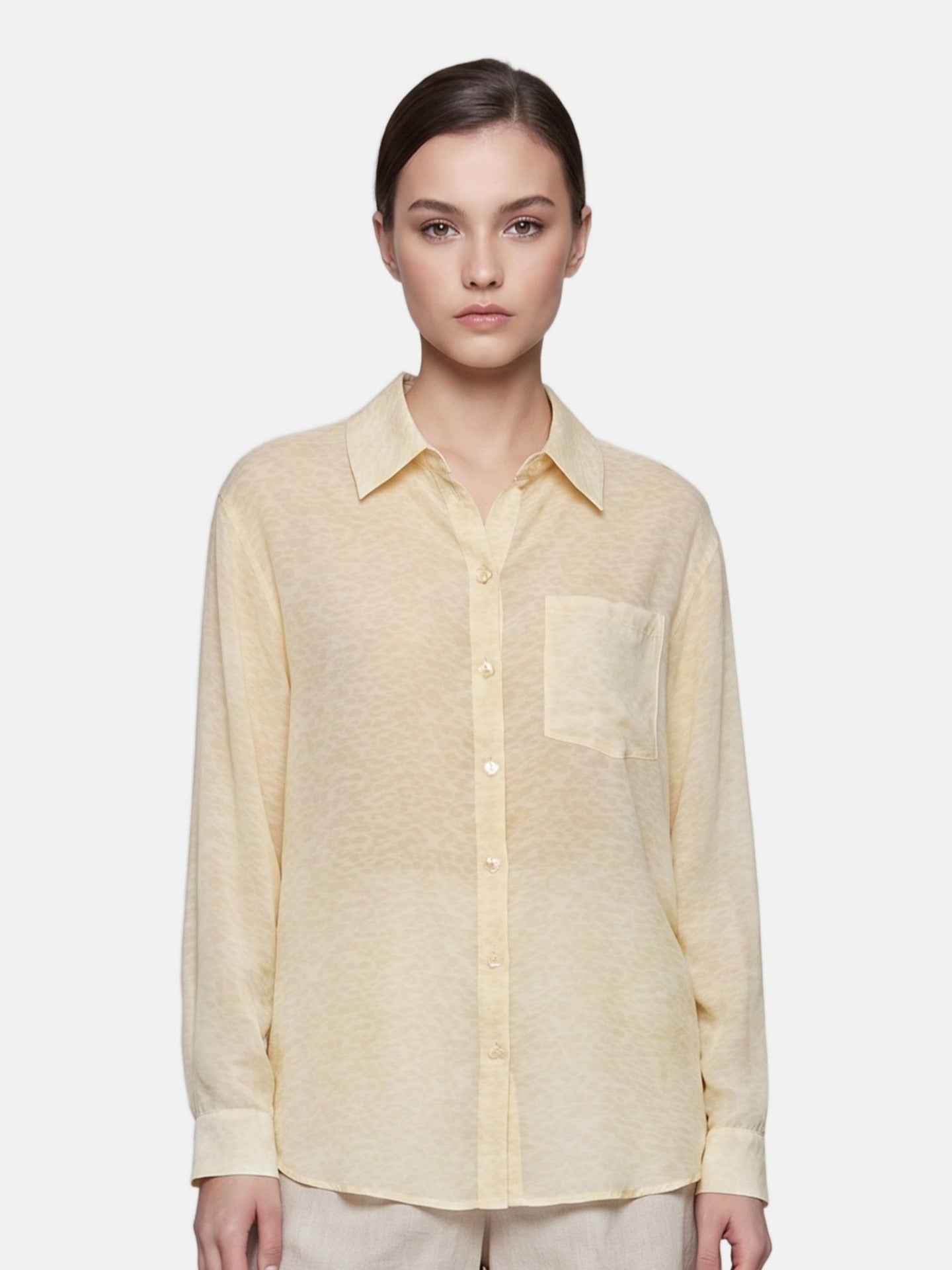 Blusa in 75% Viscosa 25% Poliester Giallo