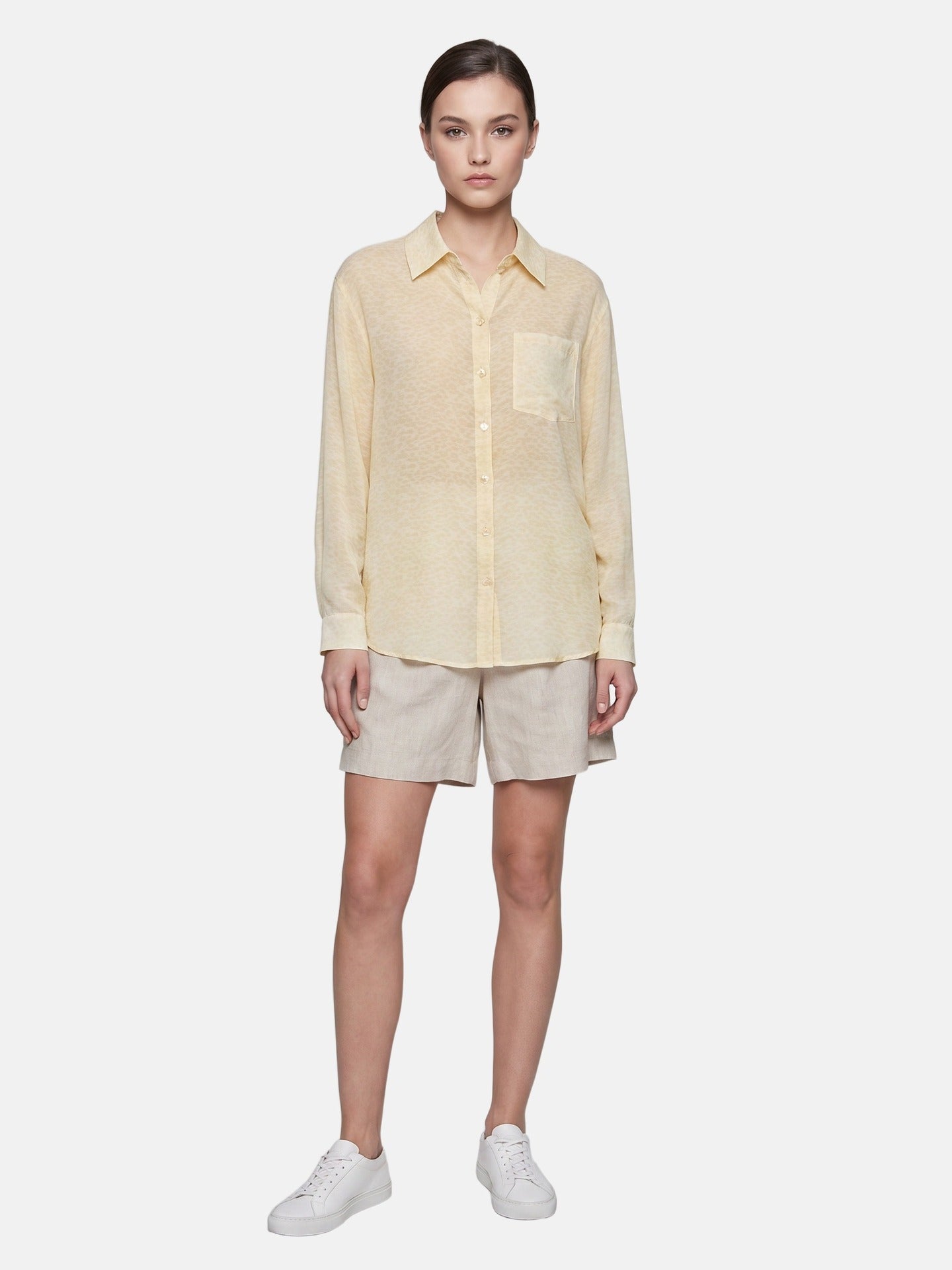 Blusa in 75% Viscosa 25% Poliester Giallo