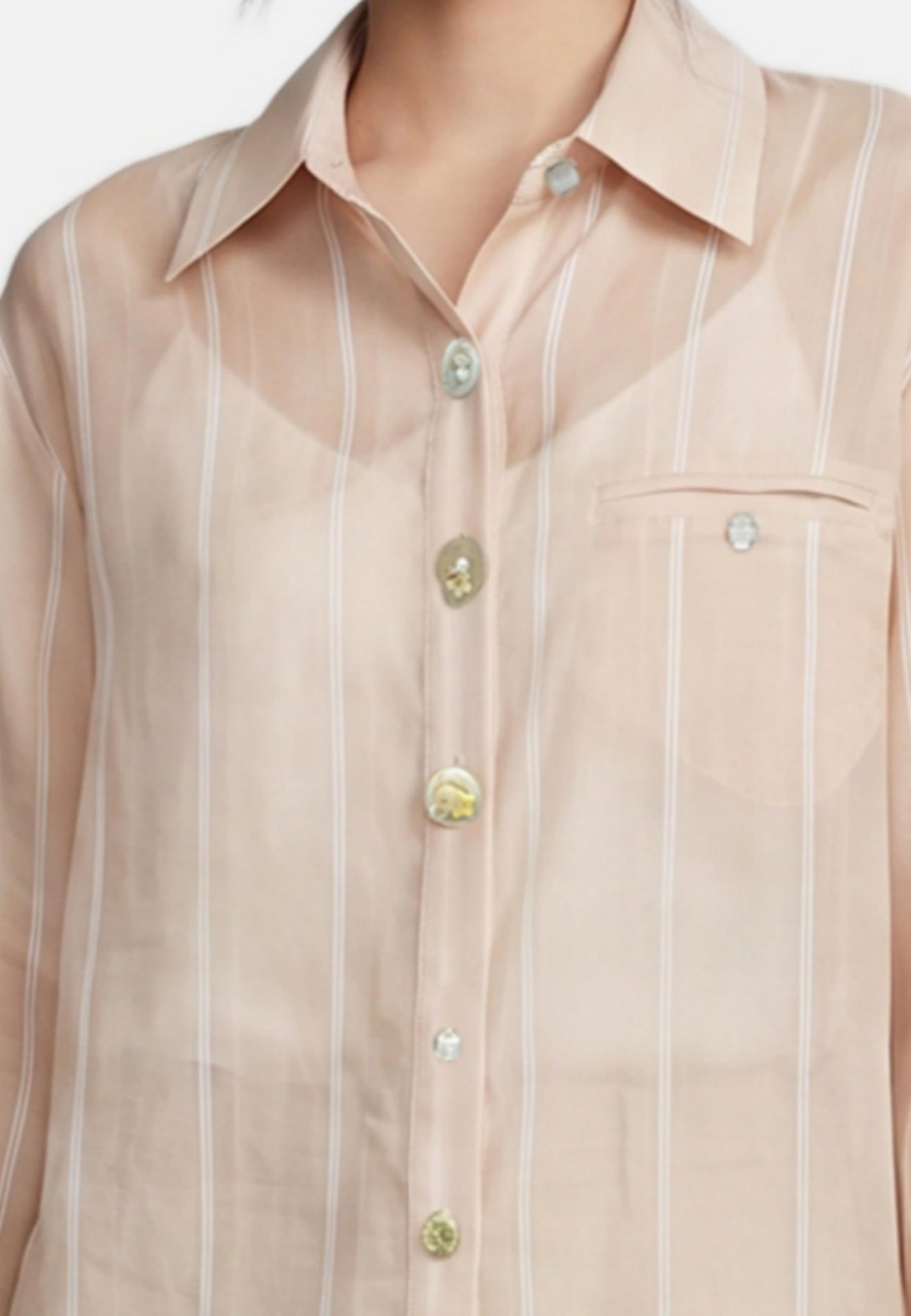 Blusa in 70% Tencel 20% Poliammide 10% Poliester Beige