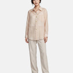 Blusa in 70% Tencel 20% Poliammide 10% Poliester Beige