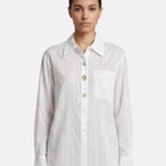 Blusa in 70% Tencel 20% Poliammide 10% Poliester Bianco