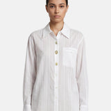 Blusa in 70% Tencel 20% Poliammide 10% Poliester Bianco