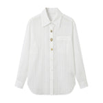 Blusa in 70% Tencel 20% Poliammide 10% Poliester Bianco