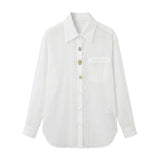 Blusa in 70% Tencel 20% Poliammide 10% Poliester Bianco