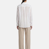 Blusa in 70% Tencel 20% Poliammide 10% Poliester Bianco