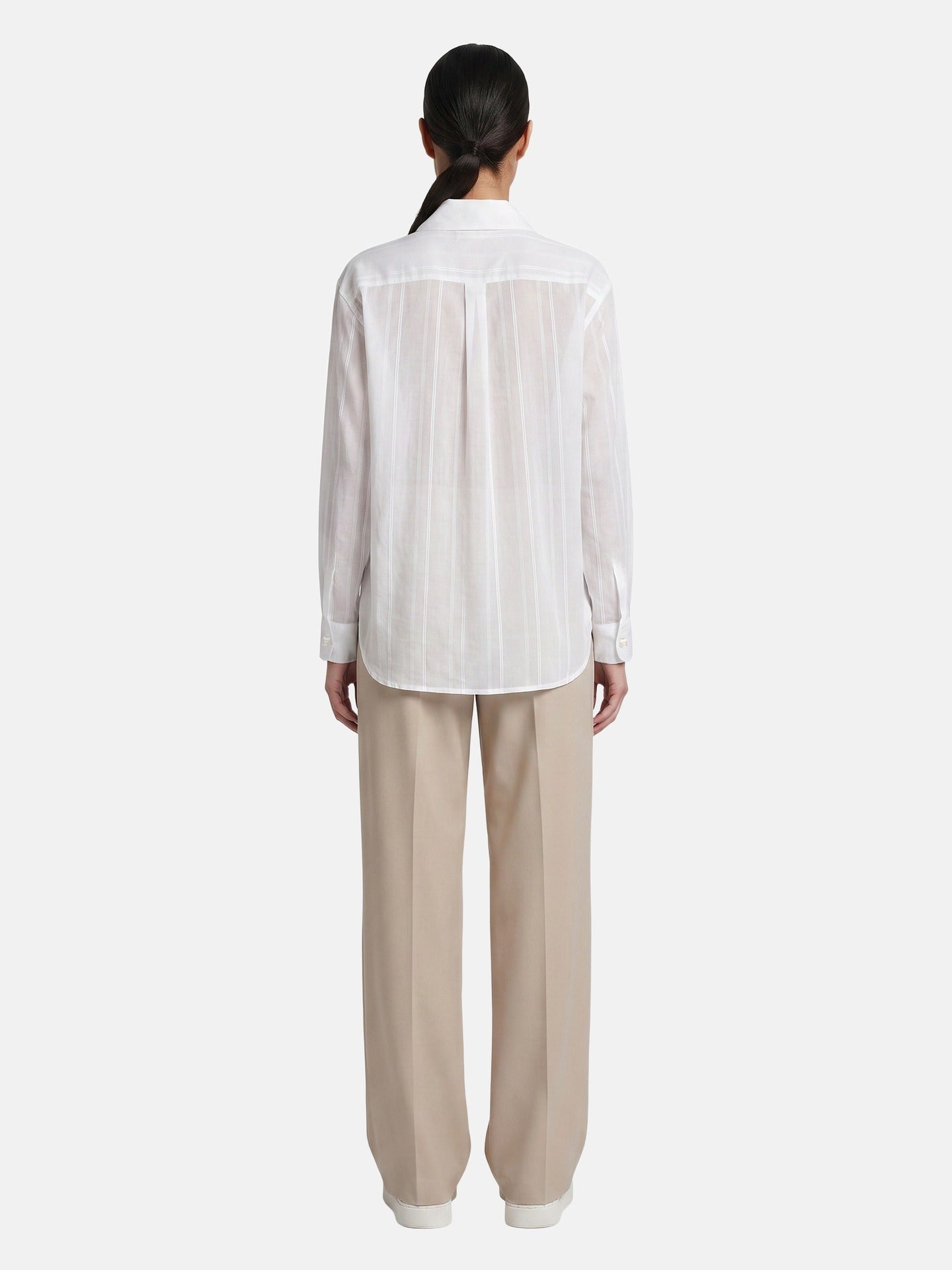 Blusa in 70% Tencel 20% Poliammide 10% Poliester Bianco