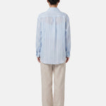 Blusa in 70% Tencel 20% Poliammide 10% Poliester Blu