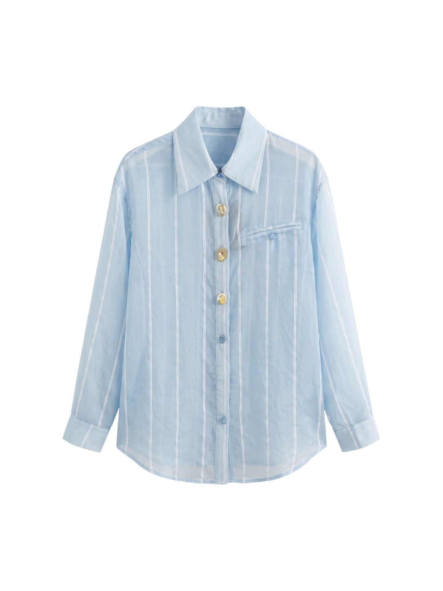 Blusa in 70% Tencel 20% Poliammide 10% Poliester Blu