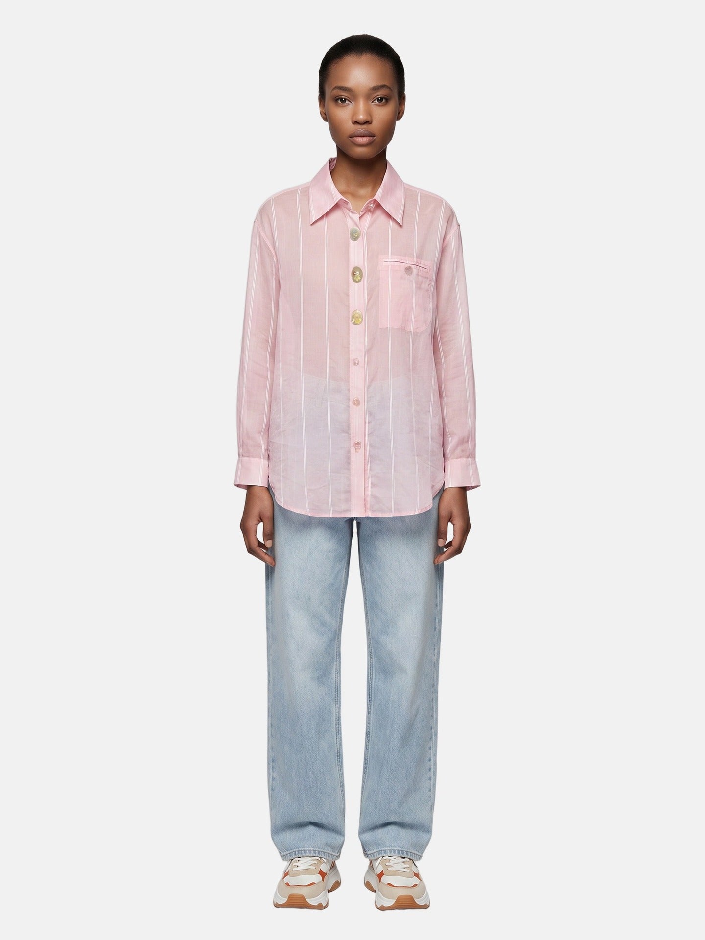 Blusa in 70% Tencel 20% Poliammide 10% Poliester Rosa
