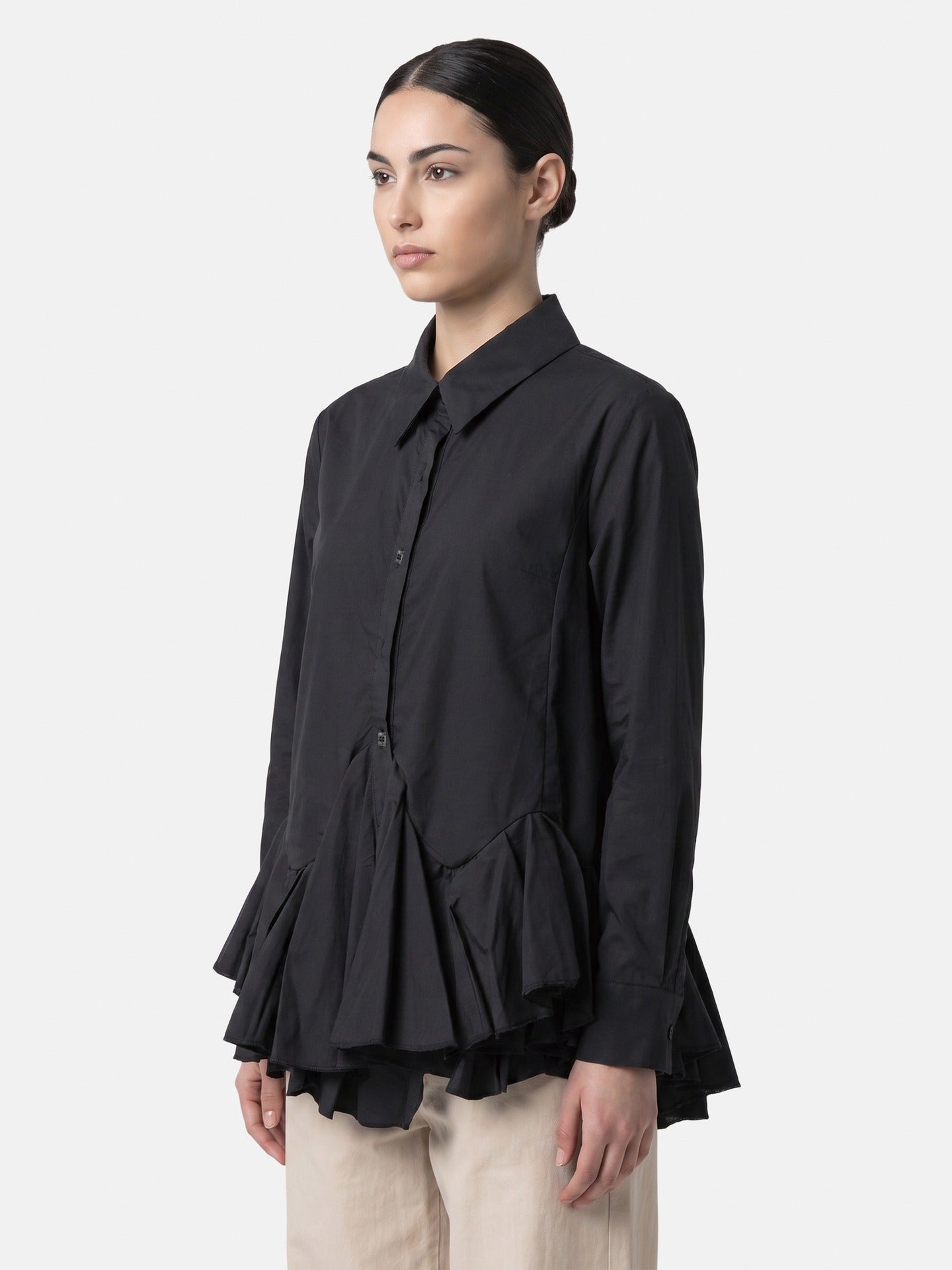 Blusa in Cotone Nero