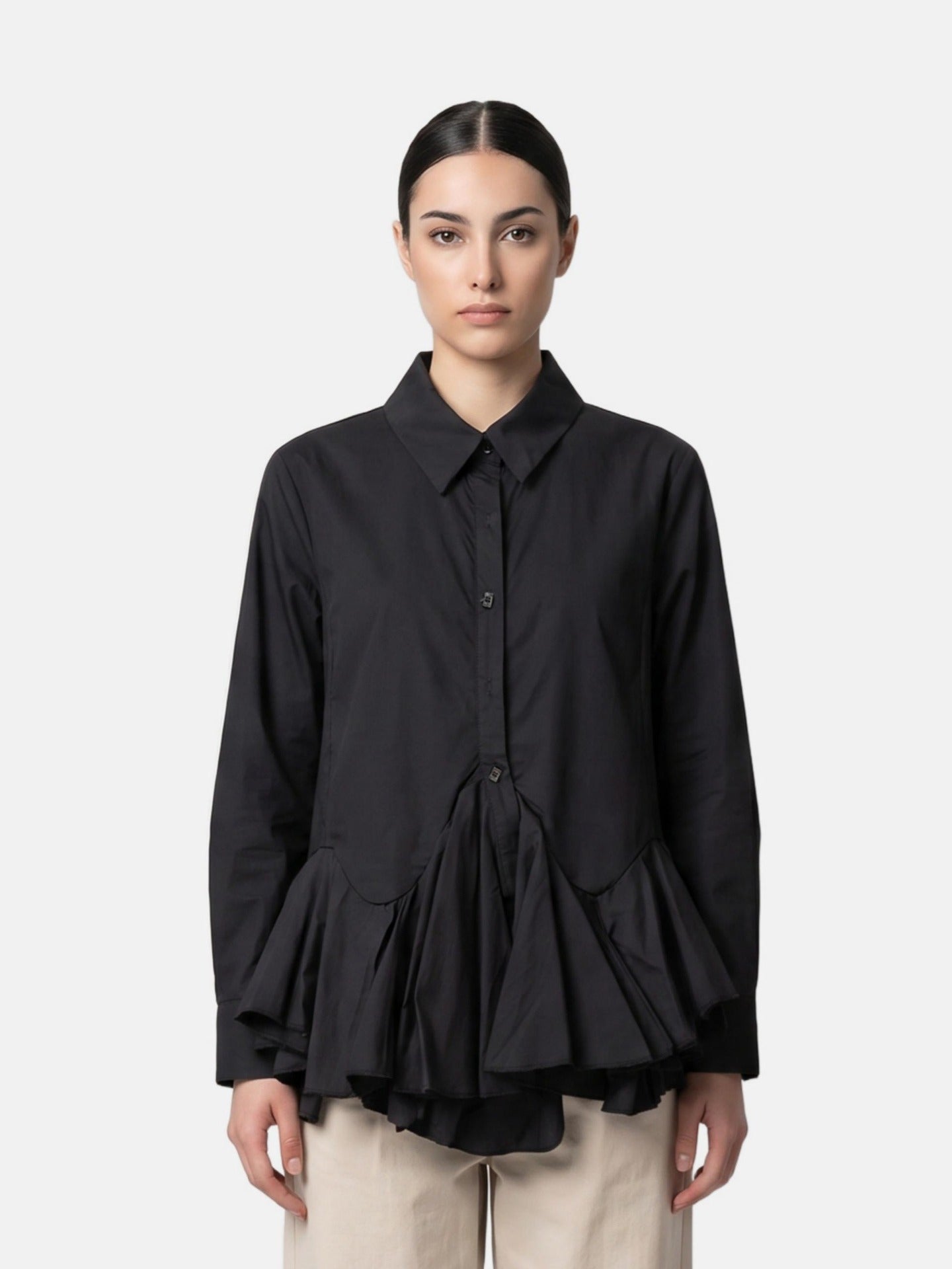 Blusa in Cotone Nero