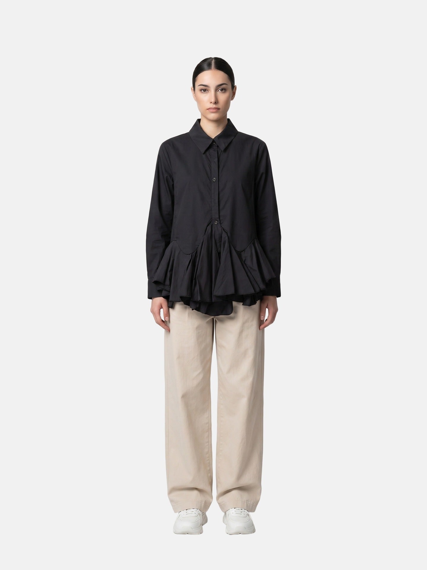 Blusa in Cotone Nero