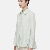 Blusa in Cotone Verde Acqua