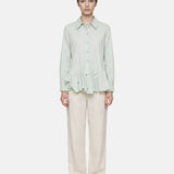 Blusa in Cotone Verde Acqua