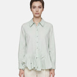 Blusa in Cotone Verde Acqua