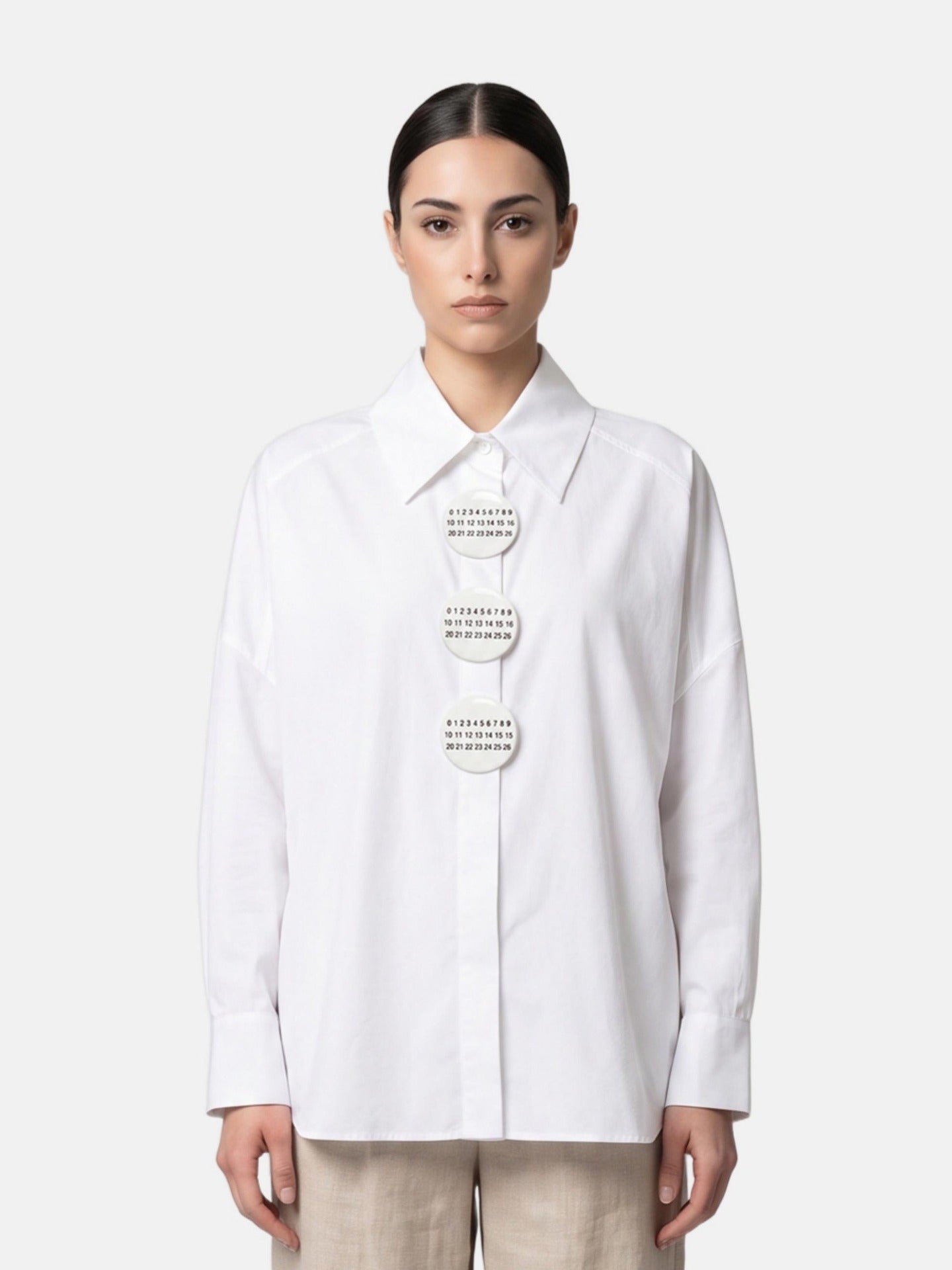 Blusa in Cotone Bianco