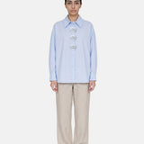 Blusa in Cotone Blu