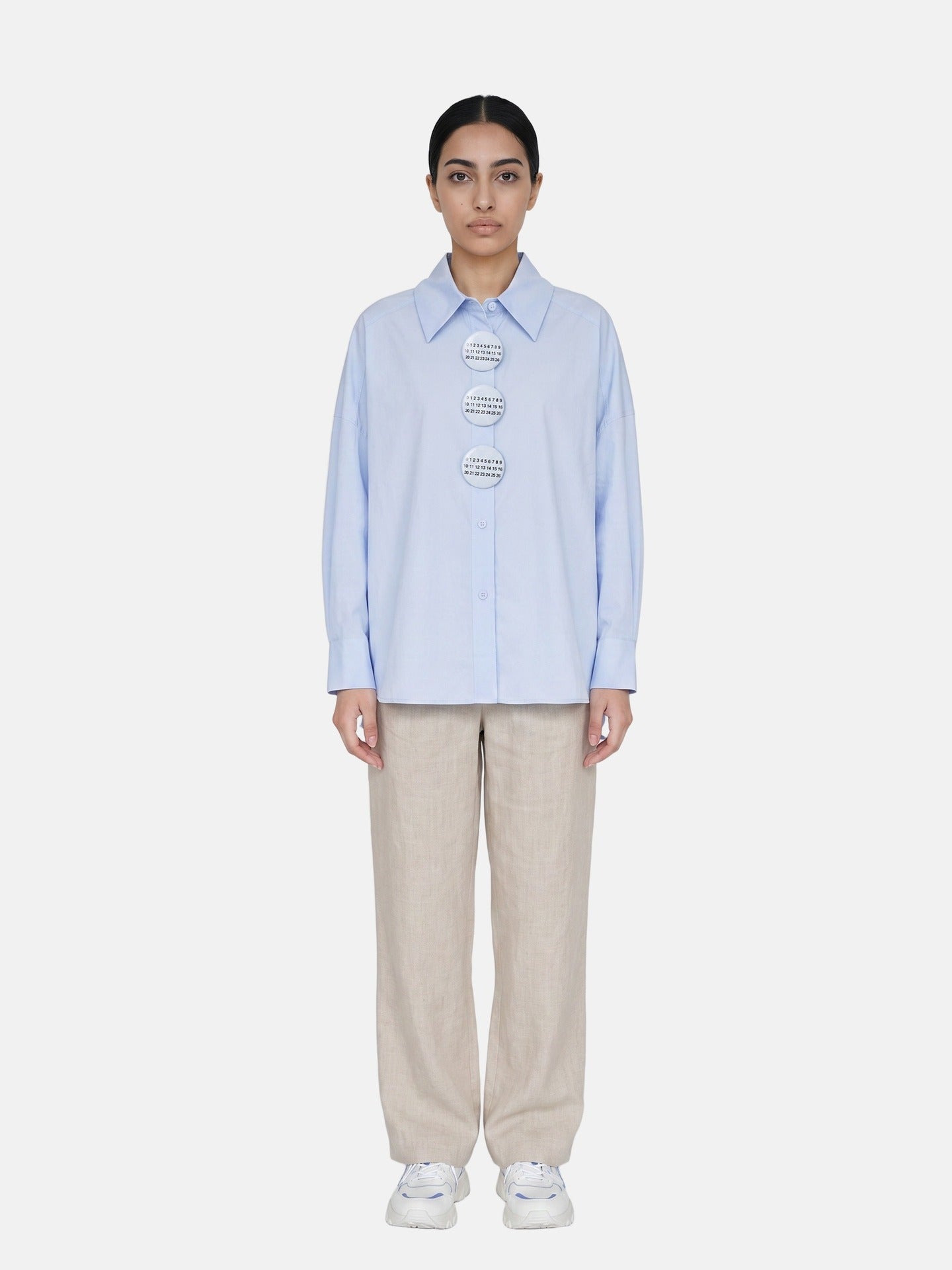 Blusa in Cotone Blu