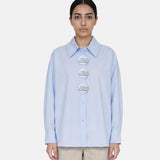 Blusa in Cotone Blu