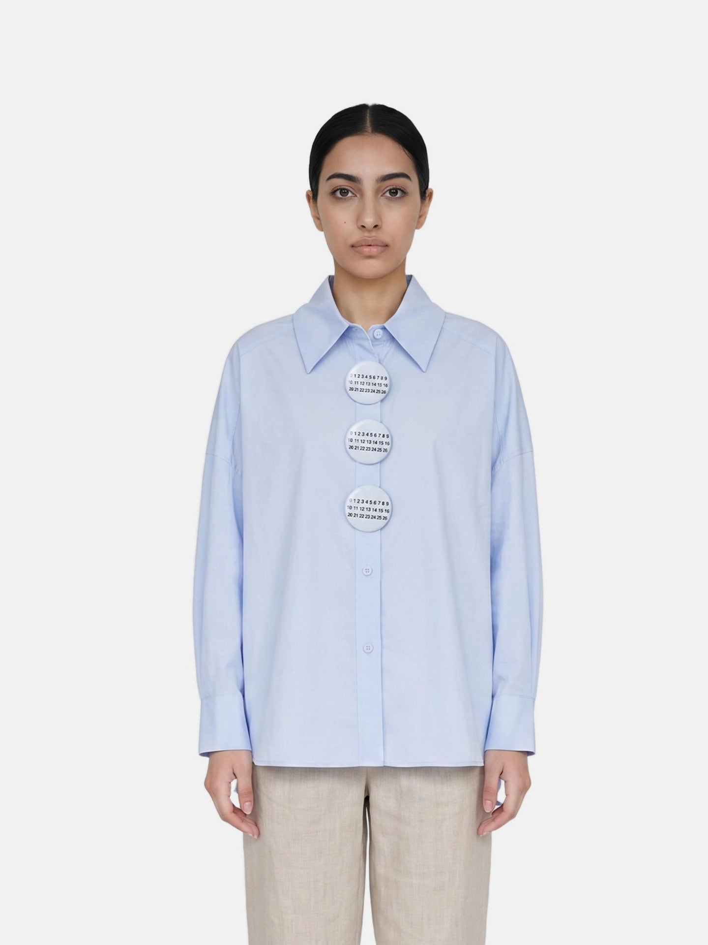 Blusa in Cotone Blu