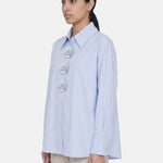 Blusa in Cotone Blu