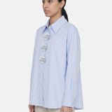 Blusa in Cotone Blu