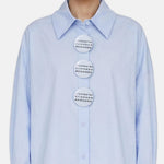 Blusa in Cotone Blu