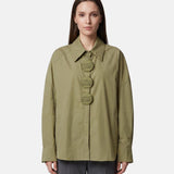 Blusa in Cotone Verde Militare