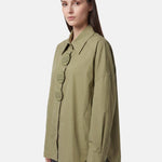 Blusa in Cotone Verde Militare