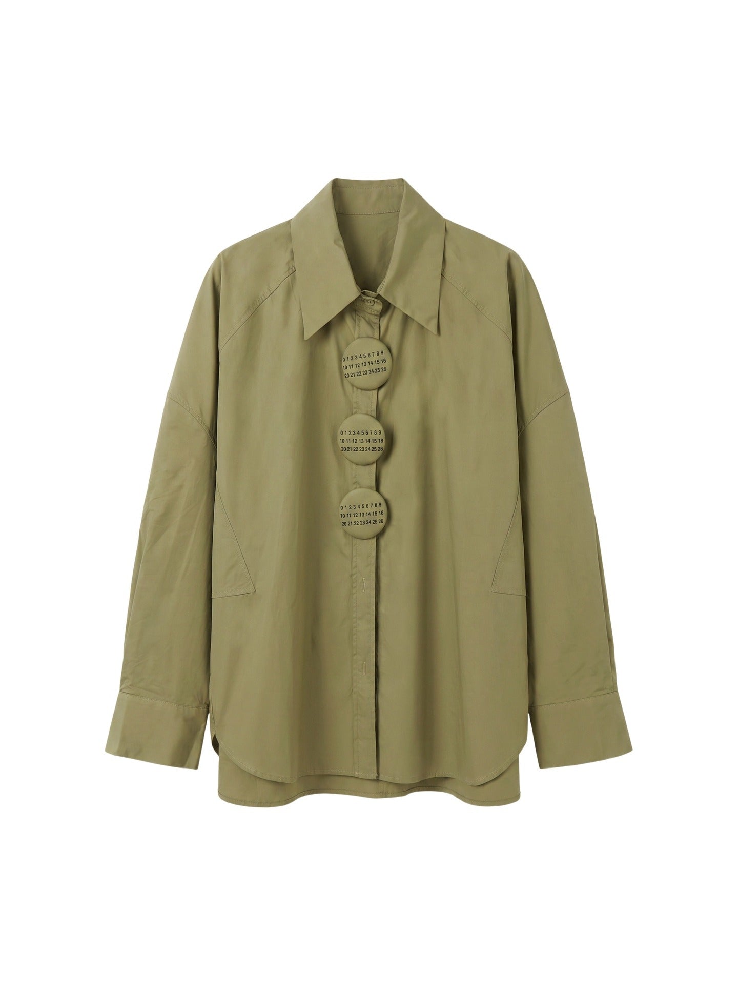 Blusa in Cotone Verde Militare