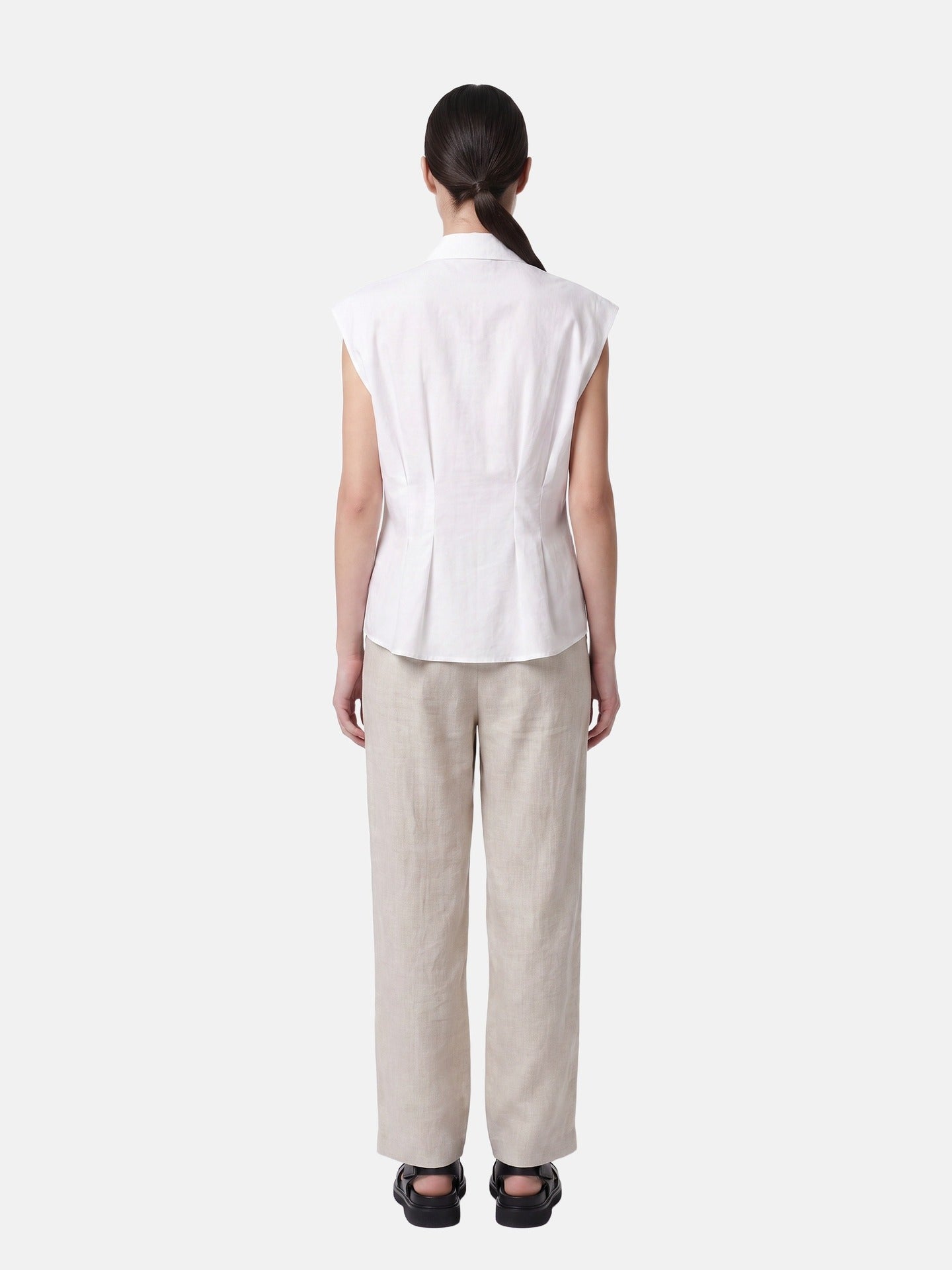 Blusa in 86 Lyocell 14 Poliestere Bianco