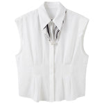 Blusa in 86 Lyocell 14 Poliestere Bianco