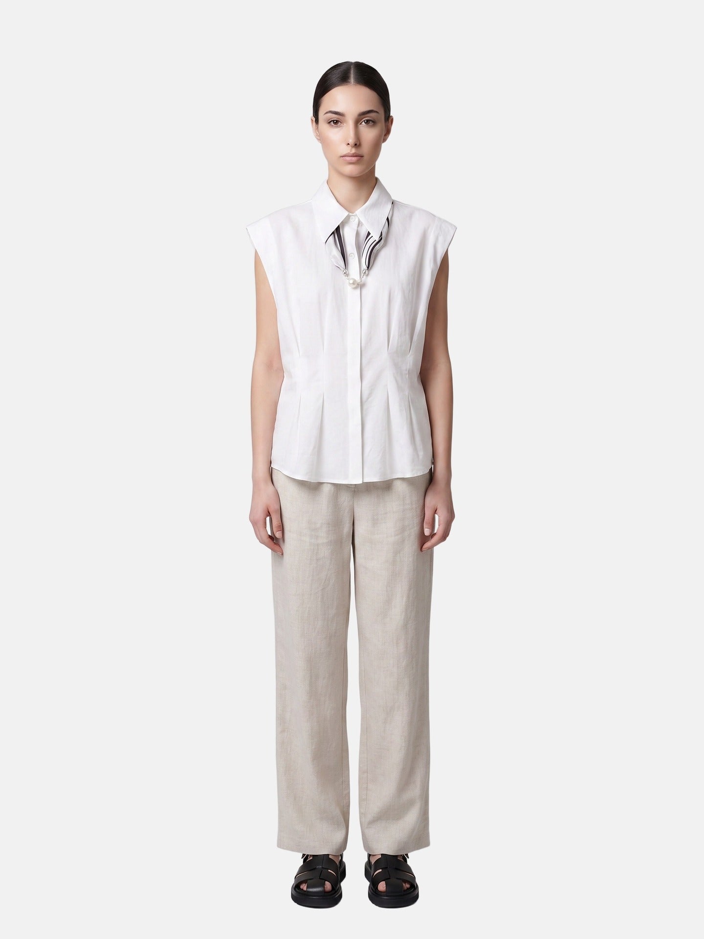 Blusa in 86 Lyocell 14 Poliestere Bianco