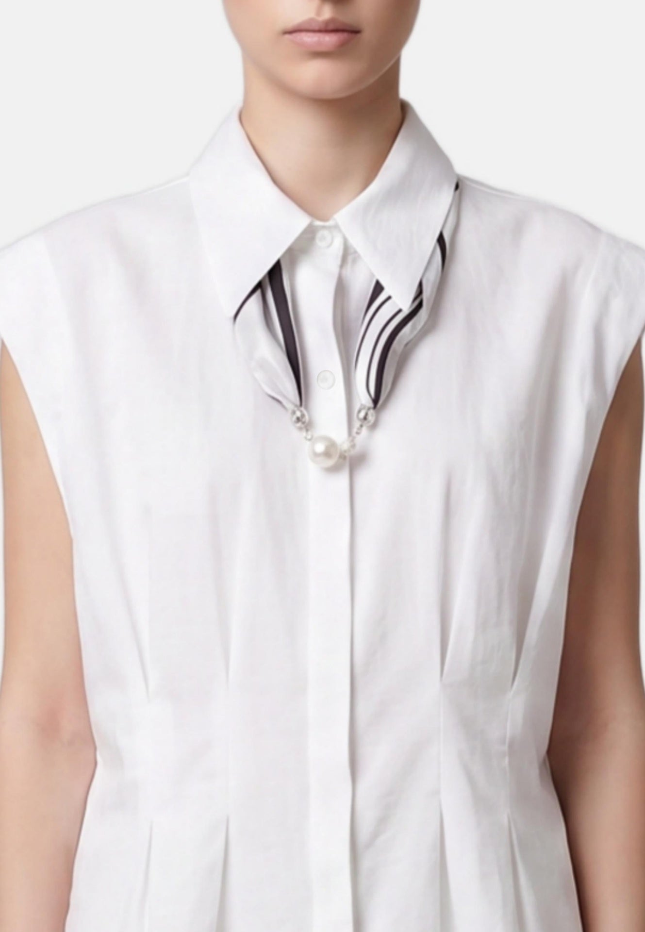 Blusa in 86 Lyocell 14 Poliestere Bianco