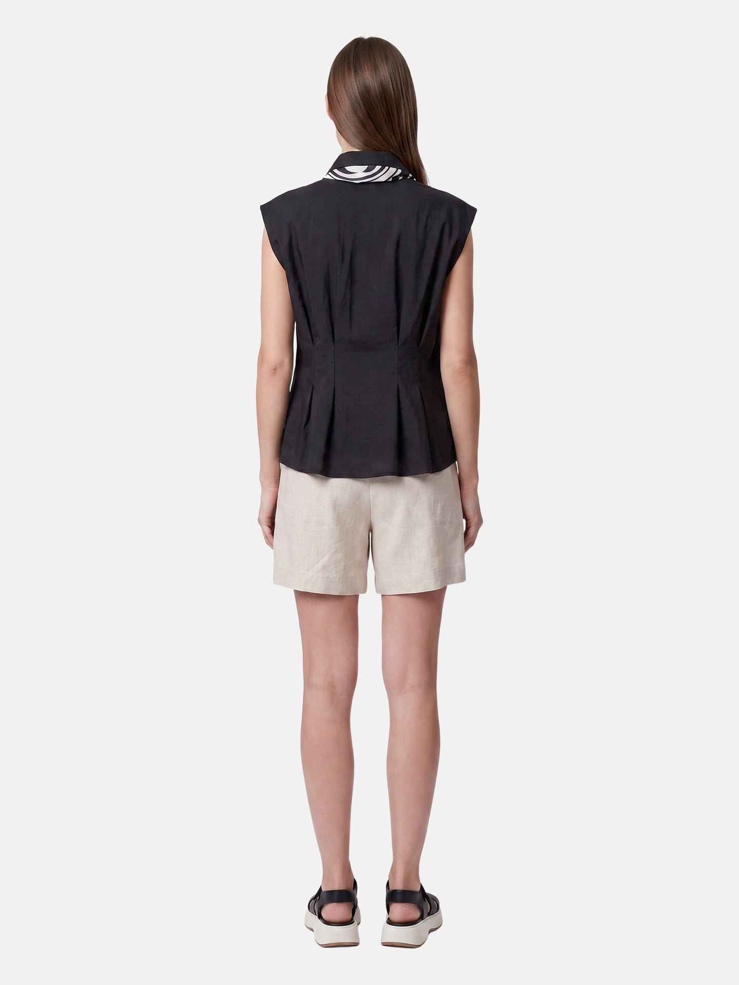 Blusa in 86 Lyocell 14 Poliestere Nero