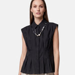 Blusa in 86 Lyocell 14 Poliestere Nero