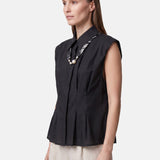 Blusa in 86 Lyocell 14 Poliestere Nero