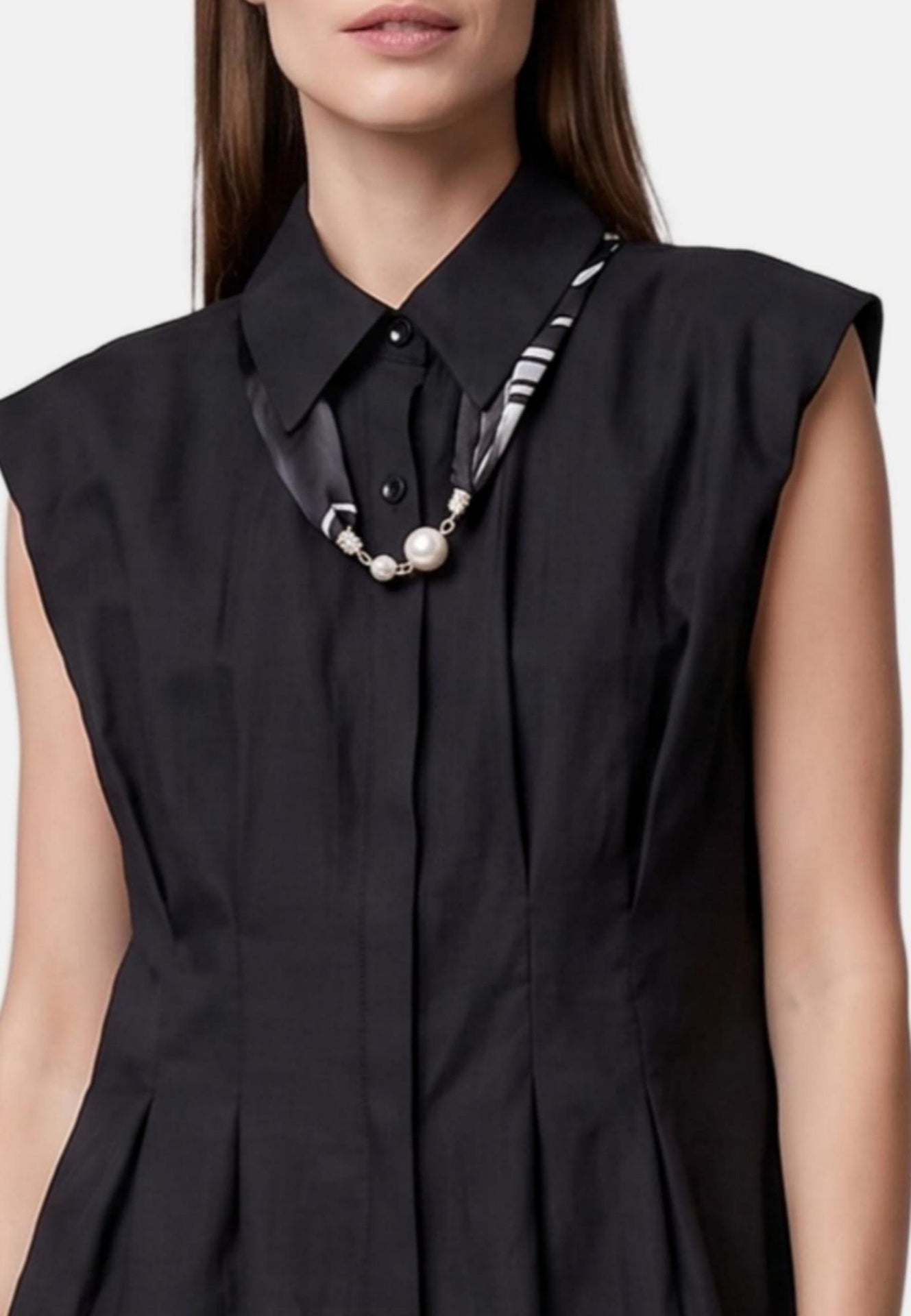 Blusa in 86 Lyocell 14 Poliestere Nero