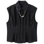 Blusa in 86 Lyocell 14 Poliestere Nero