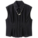 Blusa in 86 Lyocell 14 Poliestere Nero