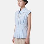 Blusa in 86 Lyocell 14 Poliestere Blu