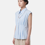 Blusa in 86 Lyocell 14 Poliestere Blu
